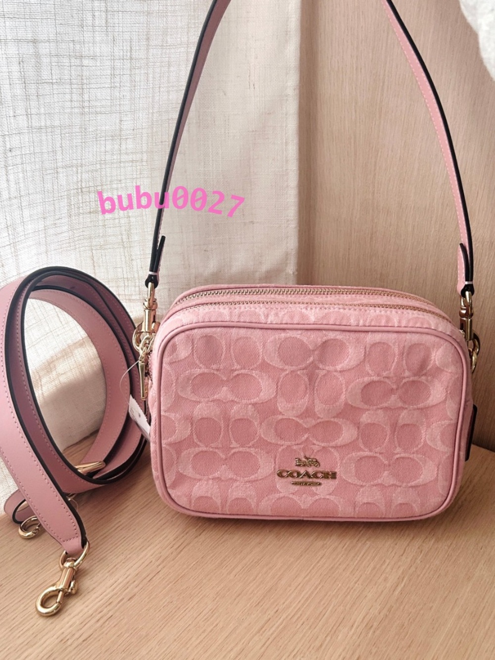 NWT💗Coach Mini Carey Crossbody Bag
Light Pink Signature Denim CEN19 Shoulder